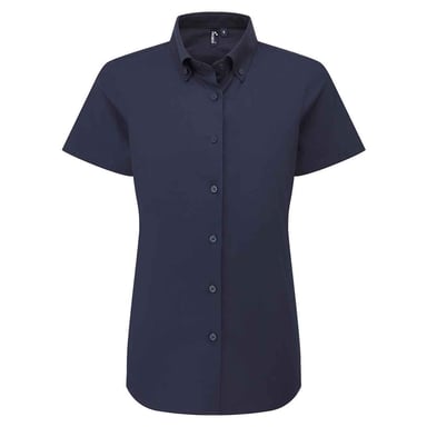 Premier - "Supreme" Formelles Hemd für Damen kurzärmlig (Marineblau)