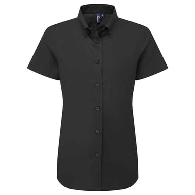 Premier - "Supreme" Formelles Hemd für Damen kurzärmlig (Schwarz)