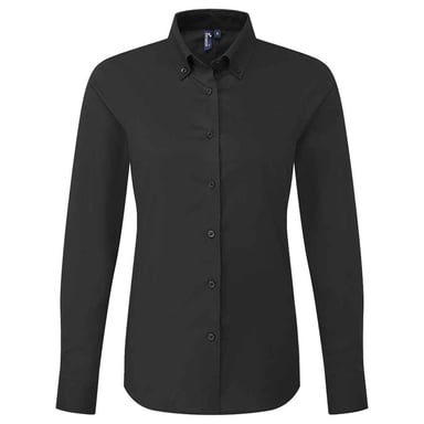 Premier - "Supreme" Formelles Hemd für Damen Langärmlig (Schwarz)