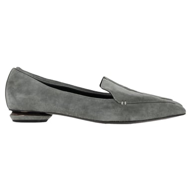 Nicholas Kirkwood Beya Slipper aus grauem Wildleder