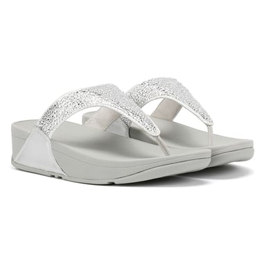 FitFlop Lulu Crystal Mix Damen Silber Sandalen