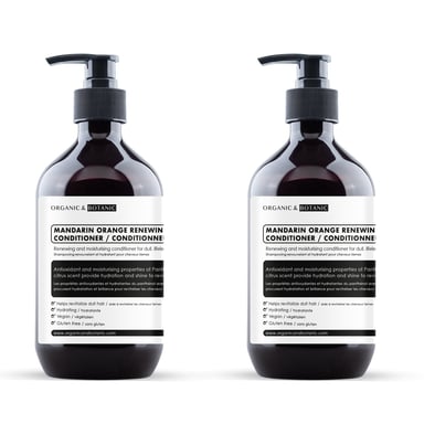 Bio & Botanisch Mandarin Orange Erneuerndes Shampoo 500ml x 2 Duo-Pack