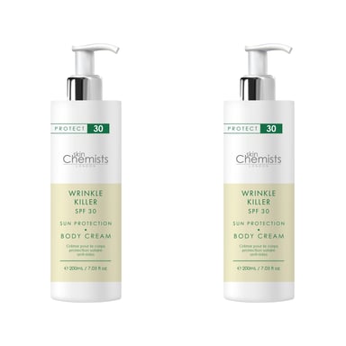 skinChemists Faltenkiller Sonnenschutzkörpercreme SPF 30 200ml x 2 Duo-Pack