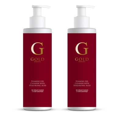 Goldserum Schäumender Mousse-Reiniger mit Hyaluronsäure 200ml x 2 Duo-Pack
