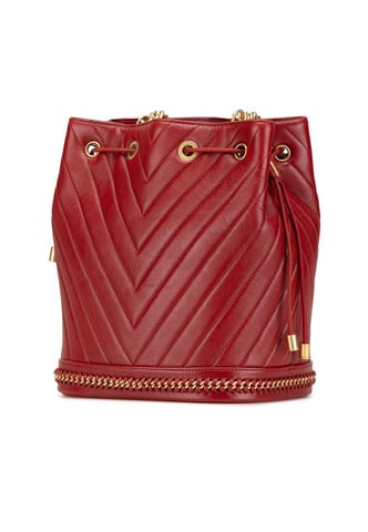 Chanel Chevron Eimer aus gestepptem Leder