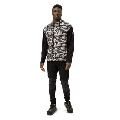 Caterpillar Kapuzenshirt mit langen Ärmeln aus Baumwolle für Herren in Grau