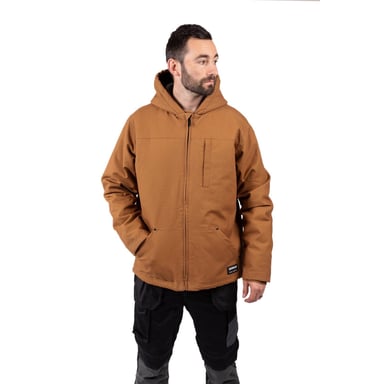 Caterpillar Kapuzen-Sherpa-Fleecejacke für Herren in Bronze