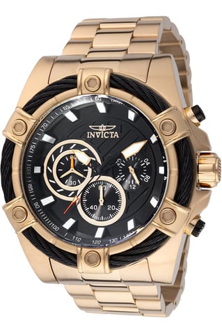Invicta Bolt 48867 Herrenuhr, Quarzwerk, 52 mm - - Gold