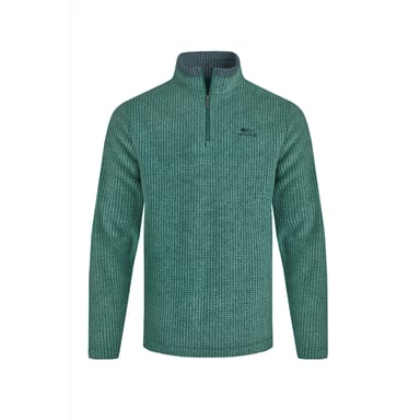 Weird Fish - "Newark" Fleece-Oberteil mit kurzem Reißverschluss für Herren (Blattgrün)