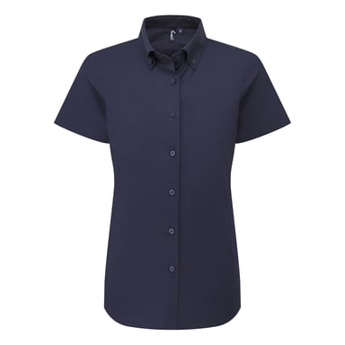 Premier - "Supreme" Formelles Hemd für Damen kurzärmlig (Marineblau)