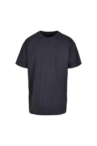 Schweres, übergroßes T-Shirt – Marineblau
