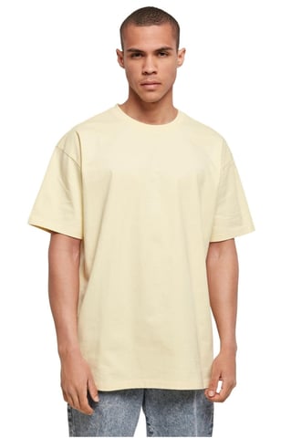 Schweres, übergroßes T-Shirt – sanftes Gelb