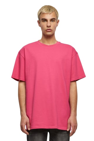 Schweres übergroßes T-Shirt – Hibiskus Pink