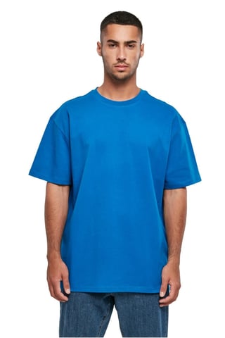 Schweres, übergroßes T-Shirt – Kobaltblau