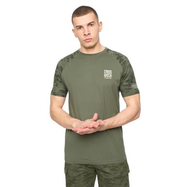 Crosshatch - "Janscore" T-Shirt für Herren (Oliv)