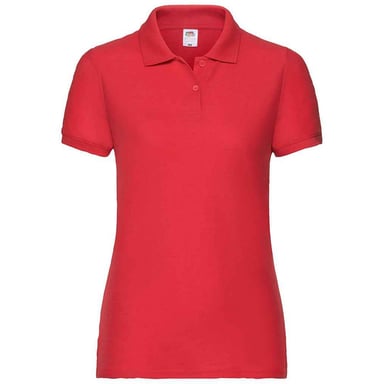 Fruit of the Loom Damen Poloshirt Lady Fit Piqué (Rot)