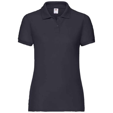 Fruit of the Loom Damen Poloshirt Lady Fit Piqué (Schwarz)