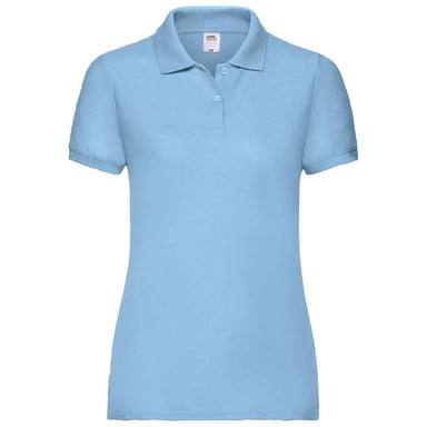 Fruit of the Loom Damen Poloshirt Lady Fit Piqué (Himmelblau)
