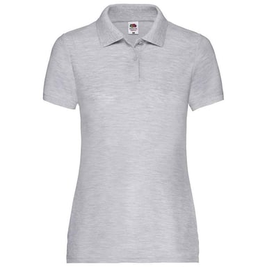 Fruit of the Loom Damen Poloshirt Lady Fit Piqué (Grau meliert)