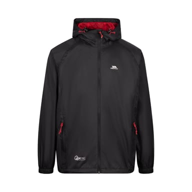 Trespass - "Qikpac" Jacke, wasserfest für Herren/Damen Unisex (Schwarz/Rot)