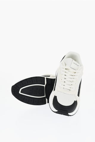 Low-Top KICK OFF Sneaker mit Wildlederdetails in Weiß