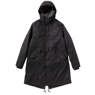 Fred Perry - 2-in-1-Parkajacke mit Reißverschluss in Schwarz