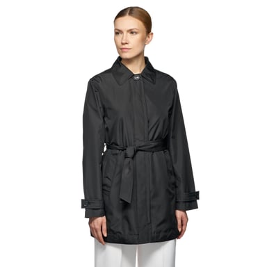 Geox W SOLEIL Damen Schwarzer Trenchcoat