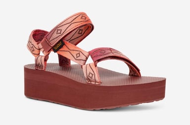 Teva Flatform Universal Damen Rote Sandalen