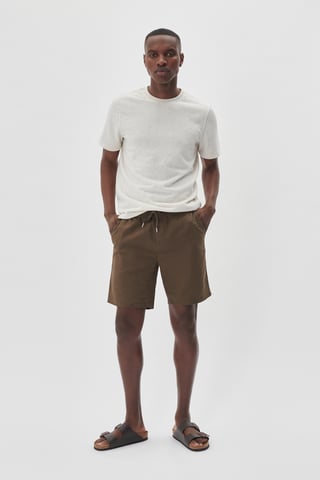 Shorts Gerade Passform dark brown