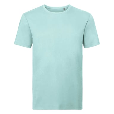 Russell Herren Organik T-Shirt Kurzarm (Aquablau)