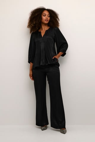 Kurzarm-Bluse A-shape Meteorite black