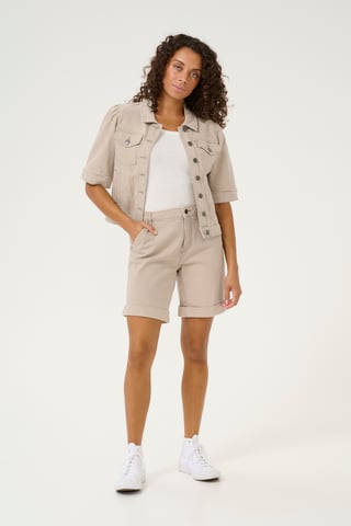 Shorts Loose fit Dune/White Stripe sand