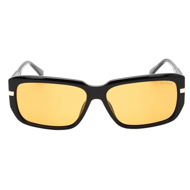 Guess - Sonnenbrille mit glänzendem schwarzen Rahmen und braunen Gläsern