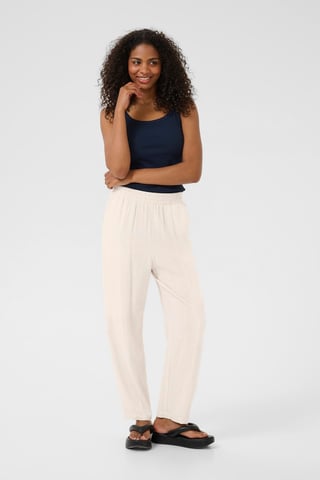 Casual Hose Regular fit Light Sand Linen sand