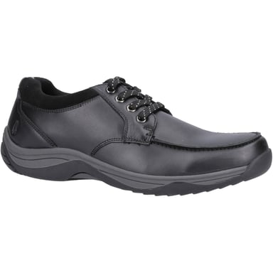 Hush Puppies Derek Leder Herren Schwarze Schnürschuhe