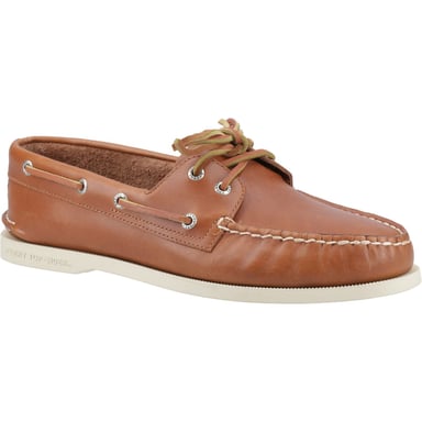Sperry Authentische 2-Augen-Leder-Herren Bootsschuhe in Tan