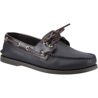 Sperry Authentische 2-Augen Leder Herren Amaretto/Schwarz Bootsschuhe
