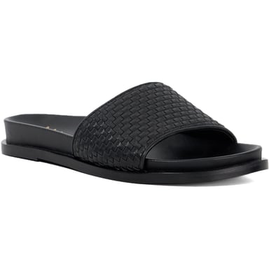 Dune Lilas Damen schwarze Sandalen
