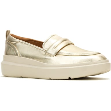 Hush Puppies Joy Penny Leder Damen Champagner Slipper