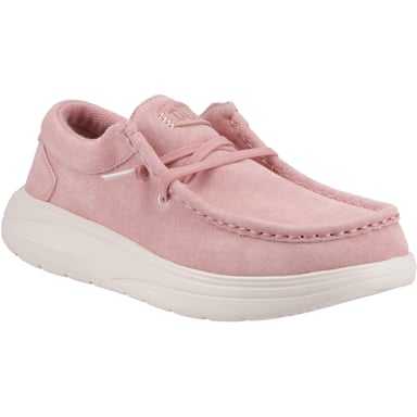 HEYDUDE Wendy COMF Wildleder Damen Mokassins Schuhe in Rosenpink/Flüsterpink