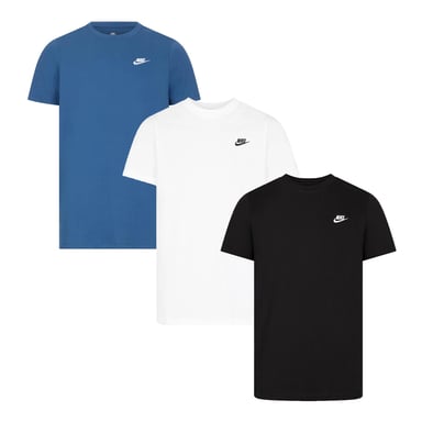 3er-Pack Nike Sportswear Club T-Shirts für Herren in Blau/Weiß/Schwarz
