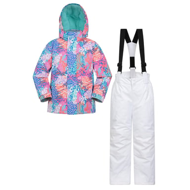 Mountain Warehouse - Kinder Skijacke und Hosen, bedruckt (Pink)