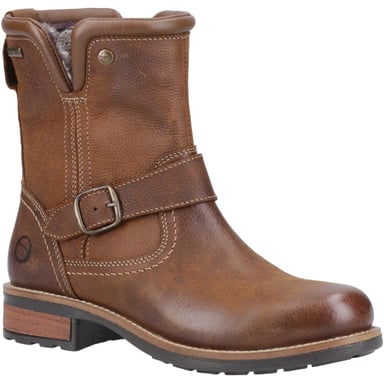 Cotswold Kinsham Leder Damen Tan Winter Stiefel bis zur Wade