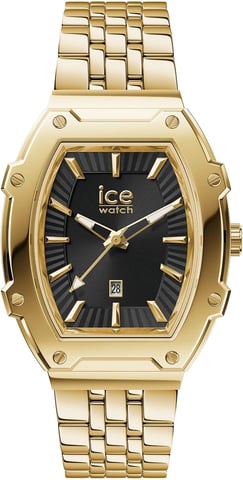 Ice Watch Ice Boliday - Black - Full Steel Shiny Gold Damen Armbanduhr 024970 - S