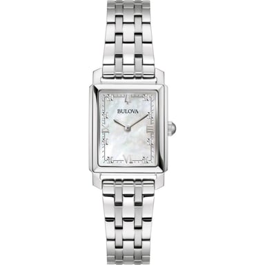 Bulova Sutton Silber Damen Armbanduhr 96P244
