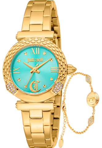 Just Cavalli JC1L332M0065 Damen Curiosa Uhr und Armband Geschenkset