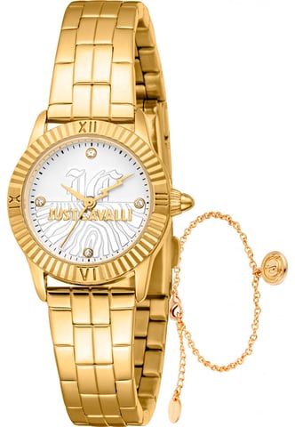 Just Cavalli JC1L328M0055 Damen Mini Raffinata Uhr und Armband Geschenkset