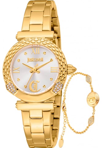 Just Cavalli JC1L332M0055 Damen Curiosa Uhr und Armband Geschenkset