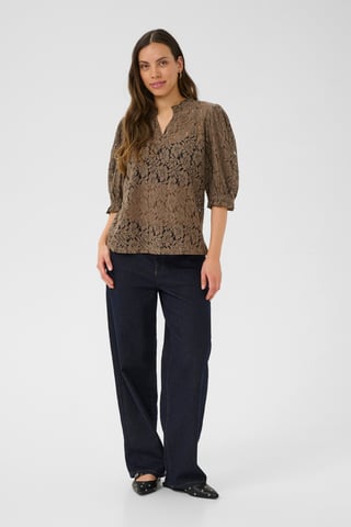 Kurzarm-Bluse CRKaspis A-shape khaki