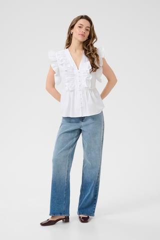 Kurzarm-Bluse KAgerid Regular fit white